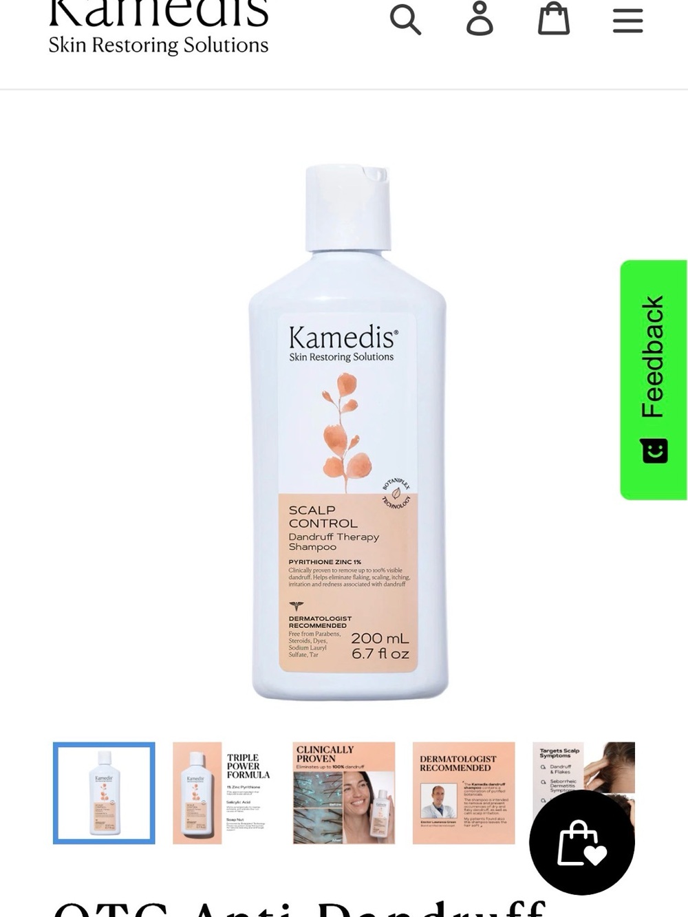 Scalp Control Dandruff Therapy Shampoo – White/Brown